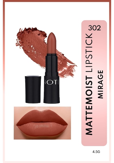 Note Mattemoist Lipstick Mat Bitişli Ruj 302 Mirage - Koyu Nude