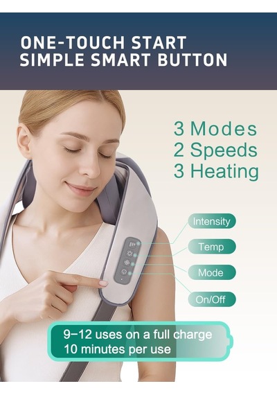 Osmıng Isı İle Akülü Boyun Ve Omuz Masajı, 6d Shiatsu Derin Doku Masaj Yastığı, Kadın Erkek Anne Baba Hediye Doğum Günü İçin Şarj Edilebilir Boyun Ve Sırt Masajı Osmıng Isı İle Akülü Boyun Ve Omuz Masajı, 6d Shiatsu Derin Doku Masaj Yastığı, Kadın Erkek Anne Baba Hediye Doğum Günü İçin Şarj Edilebilir Boyun Ve Sırt Masajı