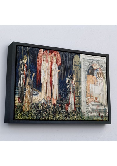 Ahşap Çerçeveli William Morris Kutsal Kase Tablosu-7033