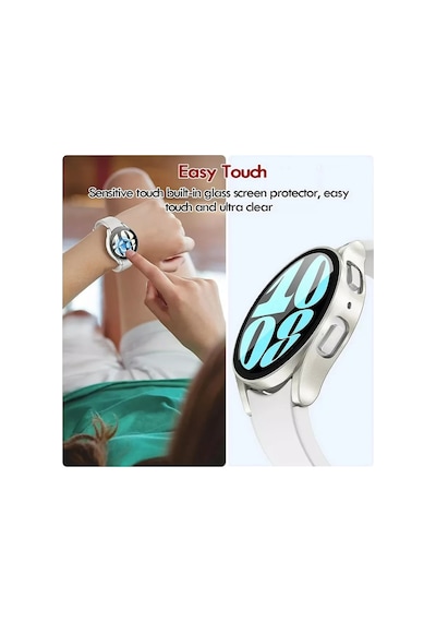 Samsung Watch 7 44mm Uyumlu Silikon 360 Tam Koruma Kasa Ve Ekran Koruyucu