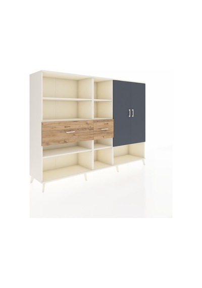 Hyperion Dolap 10 Raflı 2 Çekmeceli 2 Kapaklı 220x44x163 Aytaşı-a Aytaşı-antrasit/çam Hyperion Dolap 10 Raflı 2 Çekmeceli 2 Kapaklı 220x44x163 Aytaşı-a Aytaşı-antrasit/çam