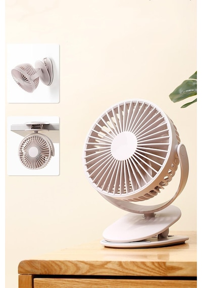 360 Dönen Taşınabilir Puset Fan Mandallı Kıskaçlı Model Bebek Arabası Araç İçi Fan Soğutucu Sessiz