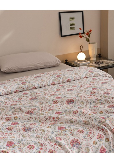 Madame Coco Bretagne Tek Kişilik Pamuklu Ecocell Baskılı Pike - Renkli 8684427203057 Çok Renkli