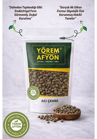 Yörem Afyon Ordu Yöresinden Doğal Arınma Ve Denge Desteği Acı Çehre, Ak Diken Tohumu Rhamnus Cathartica 20gr