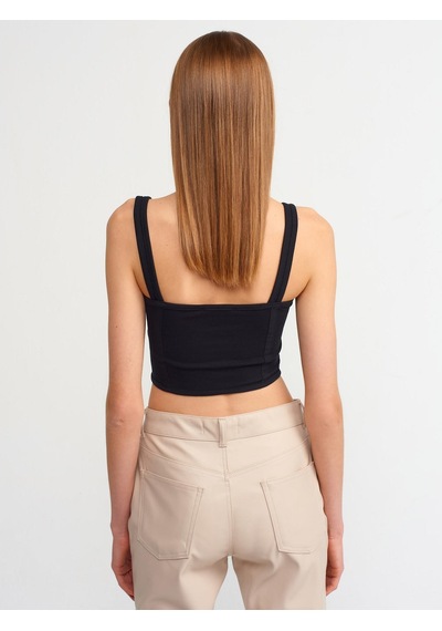 Dilvin Korse Top-siyah Siyah