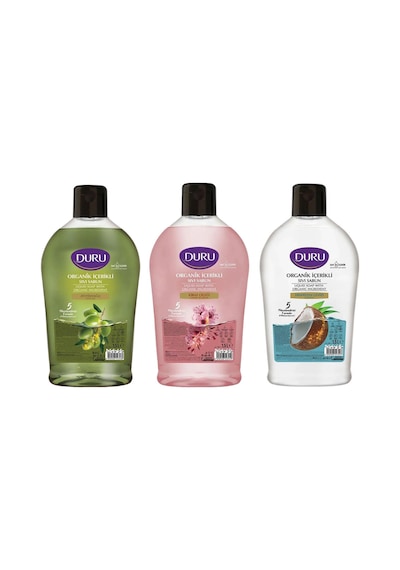 Duru Sıvı Sabun 1500 Ml X 3 Lü Karma Paket Zeytinyağı-hind.cevizi-kiraz