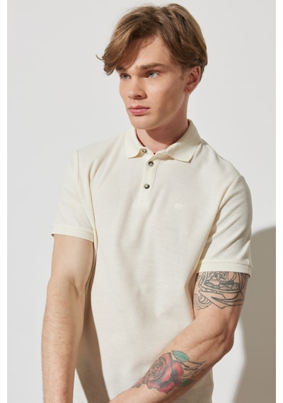 Wrangler Erkek Polo T Shirt W231325104 Krem