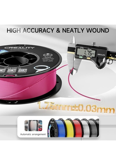 Resmi Creality Petg 3d Yazıcı Filament 1,75 Mm 1 Kg 2,2 Lbs , Yüksek Hassasiyetli Güçlü Tokluk, Kokusuz Daha İyi Akış Nem Geçirmez 3d Baskı Ender Filament Macenta Çok Renkli Resmi Creality Petg 3d Yazıcı Filament 1,75 Mm 1 Kg 2,2 Lbs , Yüksek Hassasiyetli Güçlü Tokluk, Kokusuz Daha İyi Akış Nem Geçirmez 3d Baskı Ender Filament Macenta Çok Renkli