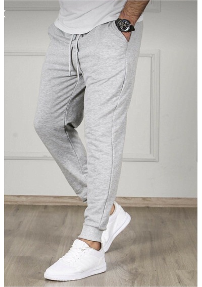 Blackjack Giyim Blackjackgiyim Erkek Gri Slim Fit Jogger Eşofman Altı gri