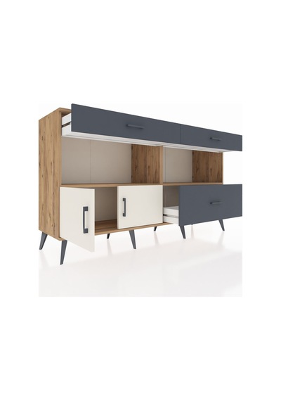 Hyperion Konsol 2 Raflı 3 Çekmeceli 2 Kapaklı 176x44x99 Çam-aytaş Çam-aytaşı/antrasit Hyperion Konsol 2 Raflı 3 Çekmeceli 2 Kapaklı 176x44x99 Çam-aytaş Çam-aytaşı/antrasit