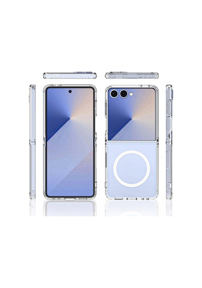 Galaxy Uyumlu Z Flip 7 Kılıf Kamera Korumalı M-safe Sert Pc Porto Kılıf Şeffaf