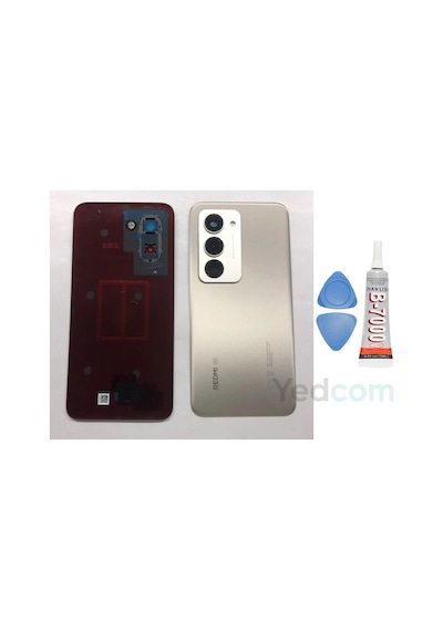 Xiaomi Redmi 15 5g Kahverengi Kamera Camlı Arka Cam Batarya Pil Kapağı Telefon Arka Kapak