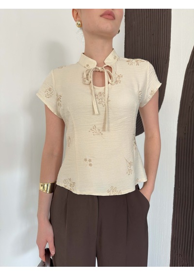Verymoda Nakışlı Bluz D3058 Taş