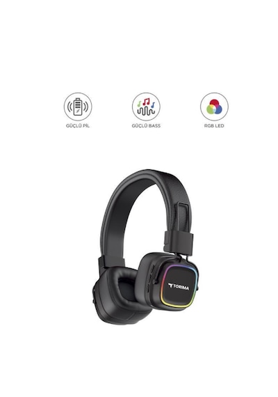 Torima HD-12 RGB Işıklı Bluetooth Kablosuz Kulak Üstü Kulaklık