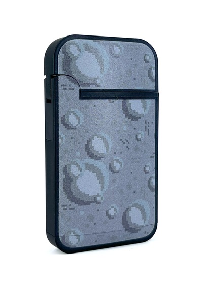 Zengaz Cool Tasarım Jet Alev Çakmak - Water Drops 8bits Siyah