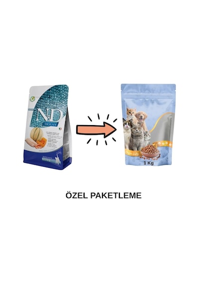 N&d Ocean Morina Balıklı Bal Kabaklı Ve Karidesli Tahılsız Yavru Kedi Maması Paketten Bölme Doypack 1 Kg
