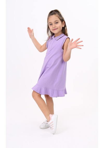Toontoy Kız Çocuk Elbise Lila