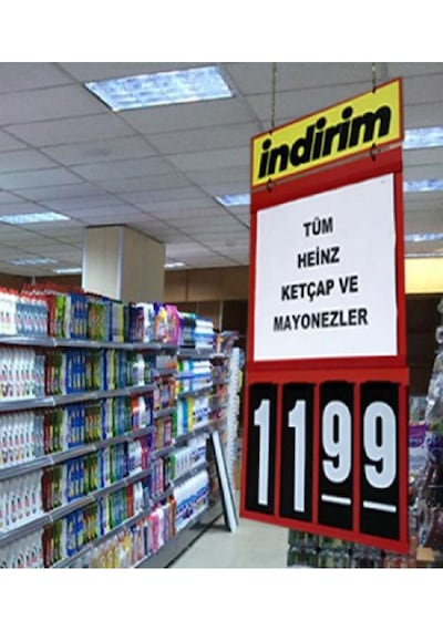 4 Haneli Rakamlı Tavan Etiketi