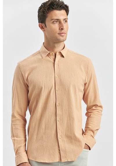 İmza Turuncu Uzun Kollu Gofreli Biyeli %100 Pamuk Casual Slim Fit Dar Kesim Gömlek 1004240247 Turuncu İmza Turuncu Uzun Kollu Gofreli Biyeli %100 Pamuk Casual Slim Fit Dar Kesim Gömlek 1004240247 Turuncu