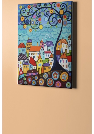 Webstyle Sayılarla Boyama Seti Kasnaklı Şehrin Renkleri 40 X 50 Cm