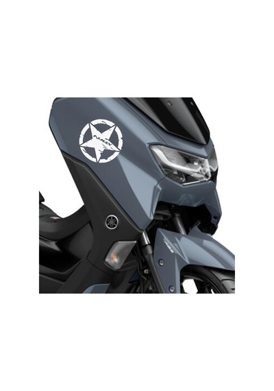 Deeb Army N-Max Yıldız Sticker Etiket Mat Beyaz 2 Adet