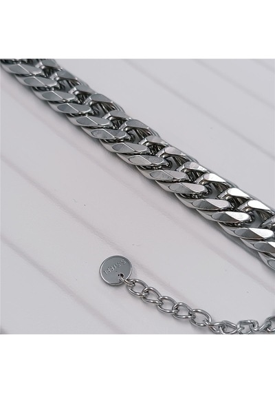 Çelik Silver Klasik Retro Kalın Zincir Bileklik-1240