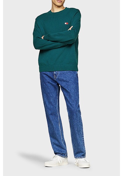 Tommy Jeans Erkek Kazak Dm0dm20706 Cwg Koyu Yeşil Koyu Yeşil