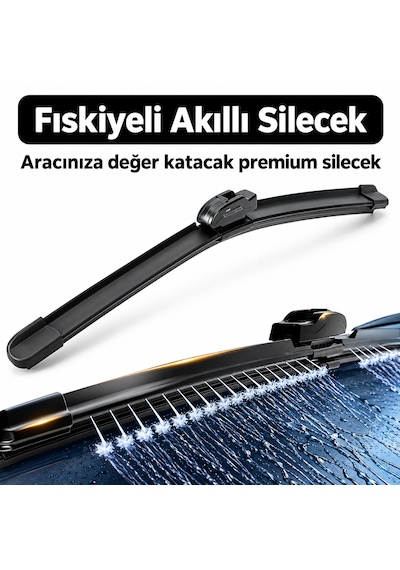Togg T10f Silecek Uyumlu Maybach Tipi Akıllı Su Fıskiyeli Silecek Seti Ön Takım