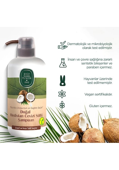 600 Ml Hindistan Cevizi Sütlü Şampuan X 3 Ve Rosıe Hediyeli Tüm Saçlar