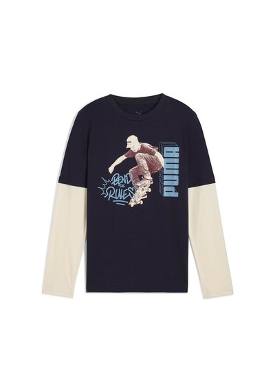 Puma Çocuk Uzun Kollu Tişört Mid 90s Layered Çok Renkli