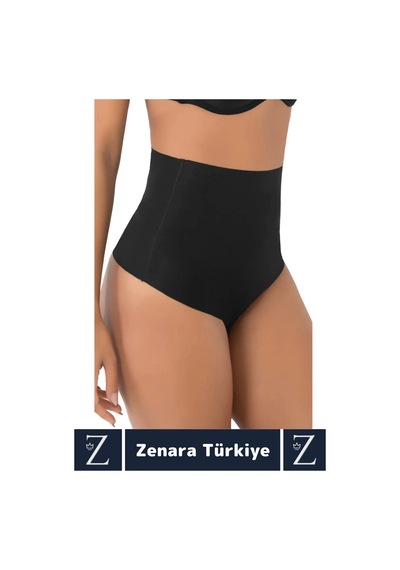 Gündelik İz İç Göstermez Kaymaz Vücut Sıkılaştıran İncelten Toparlayan Lazer Kesim String Korse Siyah