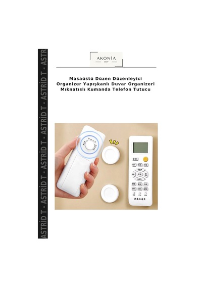 Masaüstü Düzen Düzenleyici Organizer Yapışkanlı Duvar Organizeri Mıknatıslı Kumanda Telefon Tutucu