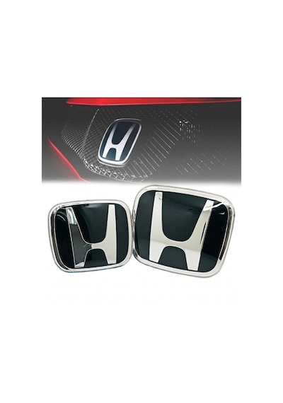 Honda Civic Fc5 2016-2021 Ön Ve Arka Panjur Direksiyon Logosu Siyah İthal Ürün 3 Parça