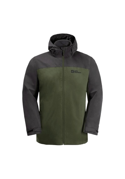 Jack Wolfskin Taubenberg 3in1 Erkek Outdoor Mont 1115311-4129-yeşil Yeşil