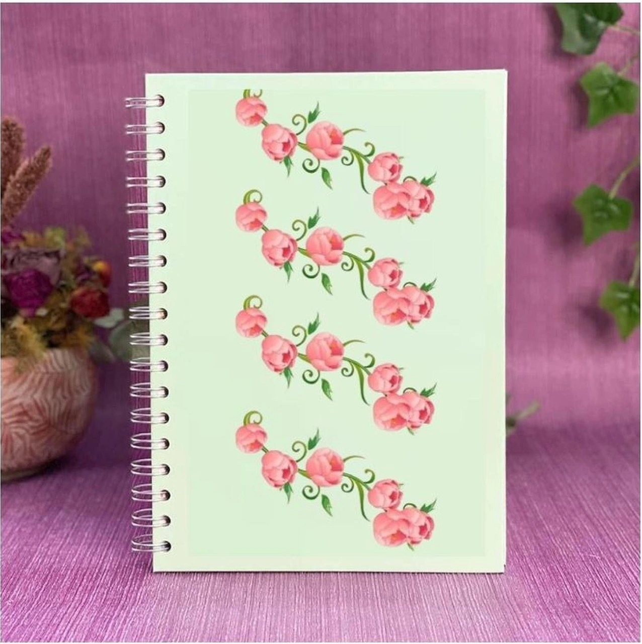 2 Adet Defter Sticker,laptop Sticker Pembe Güllü Pvc 70x50x0,5cm