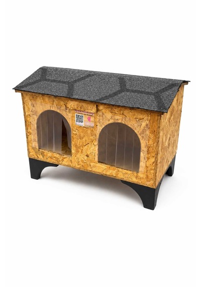 Reyo Narım 2 Kedilik Kedi Evi Su Ve Soğuk Yalıtımlı İç Ve Dış Mekan Kedi Barınağı