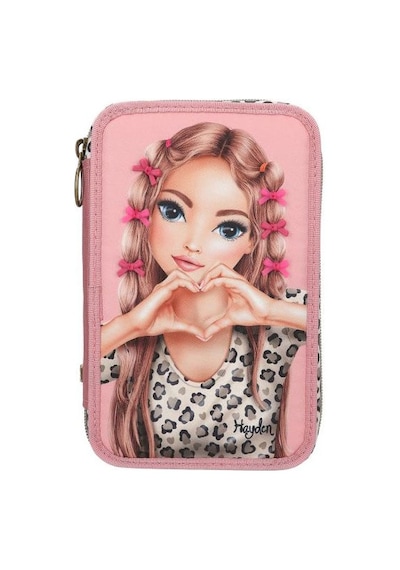 Top Model 3 Katlı İçi Dolu Kalem Çantası Leoheart 413640 Çok Renkli