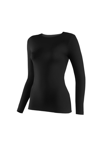3 Adet Yıldız Bayan Likralı Uzun Kollu T-shirt Fanila Siyah 2146 Siyah