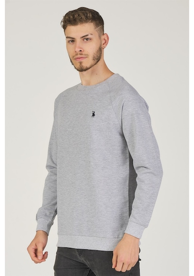 V4003 Dewberry Reglan Kol Erkek Sweatshırt-gri Gri