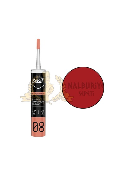 Selsil RTV 250 Derece Dayanıklı Isı Silikonu KIRMIZI 310 ml.