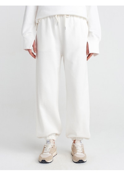 Dilvin 70458 Basic Jogger Pantolon Ekru