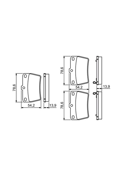 Toyota Rav4 2.0 1994-2005 Bosch Arka Balata 23656