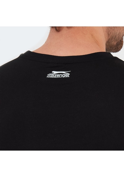 Slazenger PALLU I Erkek  Siyah Tişört