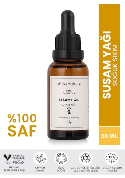 Bade Natural Saf Soğuk Sıkım Susam Yağı 30 ML