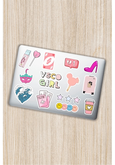 Vsco Girl Laptop Notebook Tablet Telefon Sticker Set 011