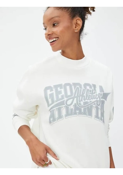 Koton Kadın Sweatshirt Ekru 4wal10055ık 24ky59000283 Y5915 Ekru