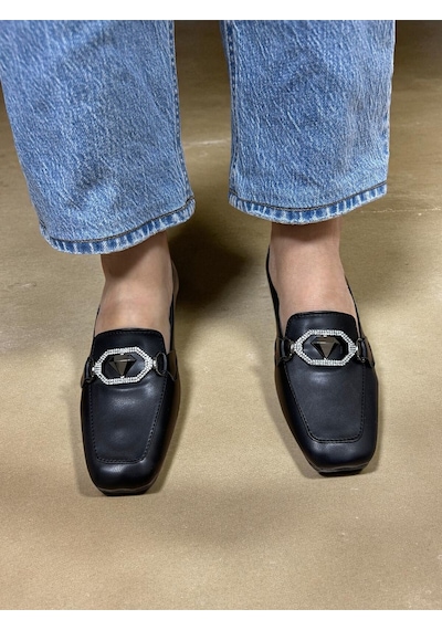Aska Shoes Günlük Tokalı Babet 2025aska007 Siyah
