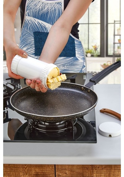 İndecor Houseware Buttercut Tereyağı Saklama, Ölçme, Yayma Ve Kesme Aparatı Beyaz