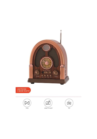 D58 Nostalji Radyo Kablosuz Bluetooth Hoparlör