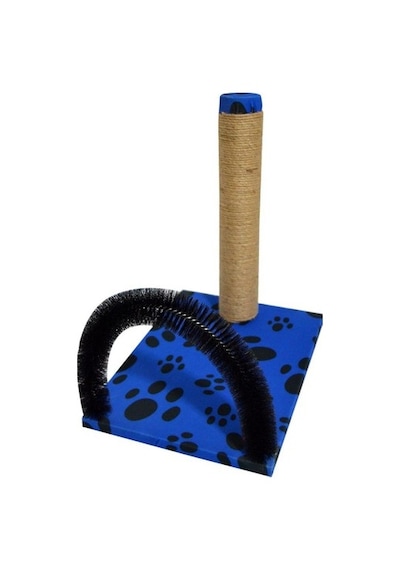 Bio Sand Pati Desenli Kedi Kaşıma ve Tırmalama Tahtası Mavi